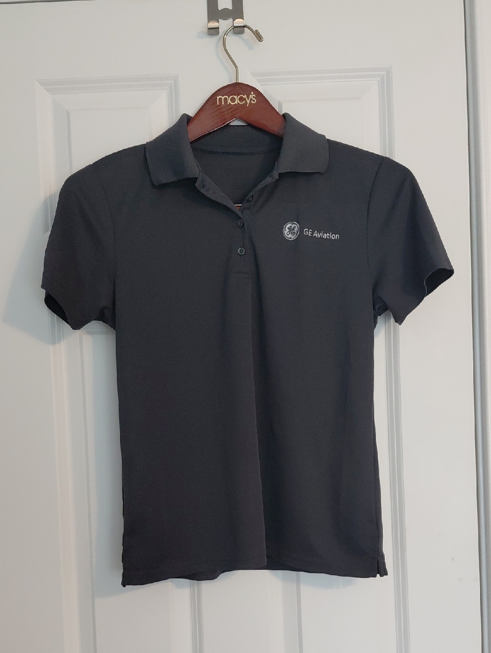 GE Aviation Dark Gray Polo Tech Shirt, Size S